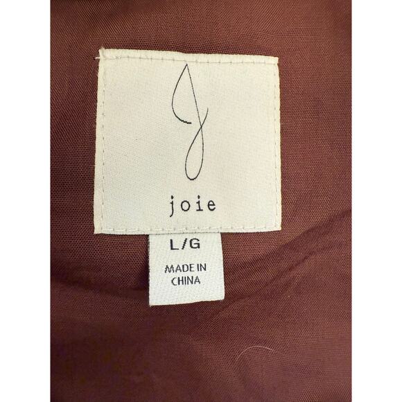 Joie Brown Jacket Women's Size L/G Button Up‎ Outerwear - Picture 3 of 14